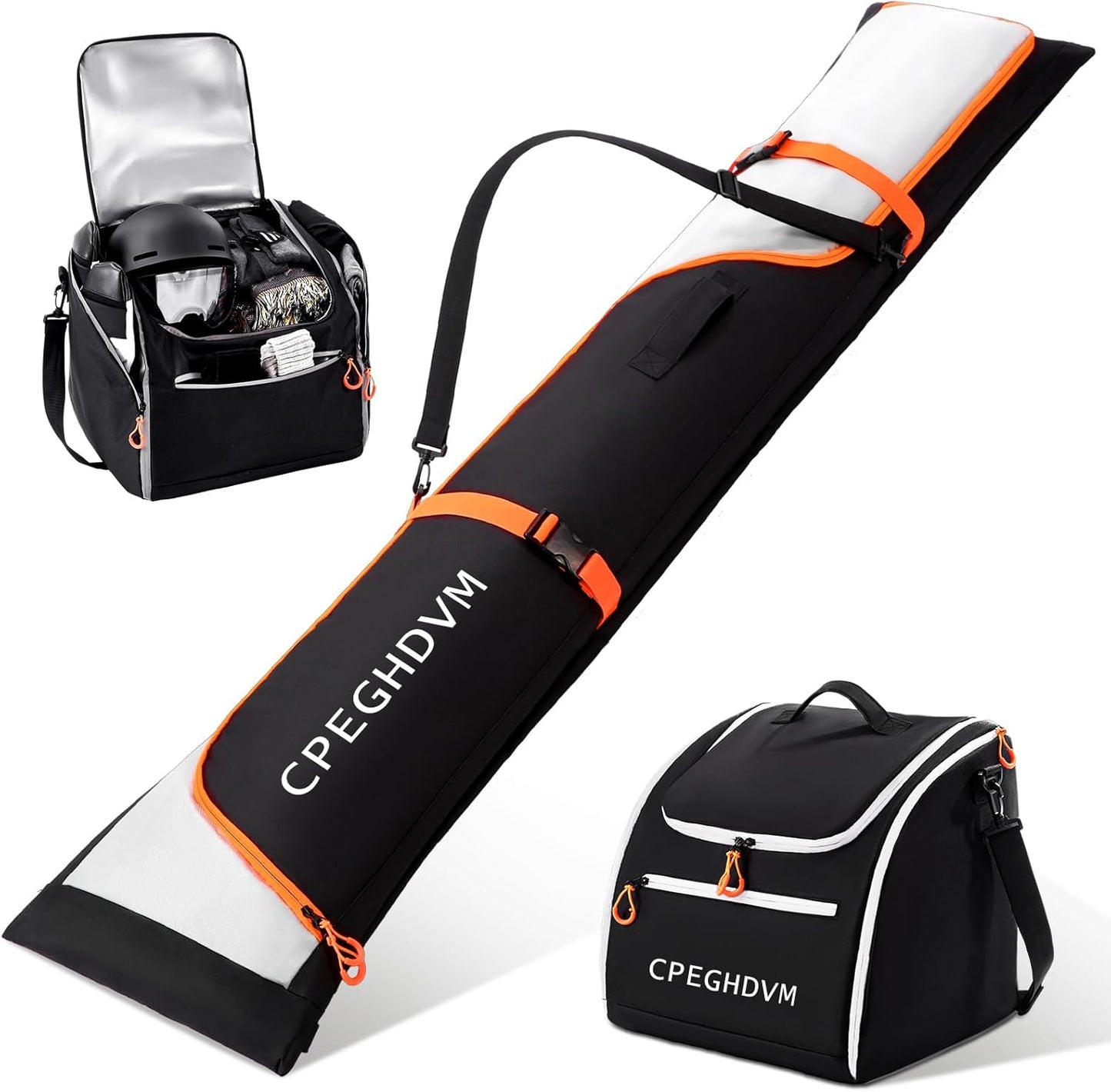 Ski Travel Combo: 200cm Skis & US13 Boots Safe Carry