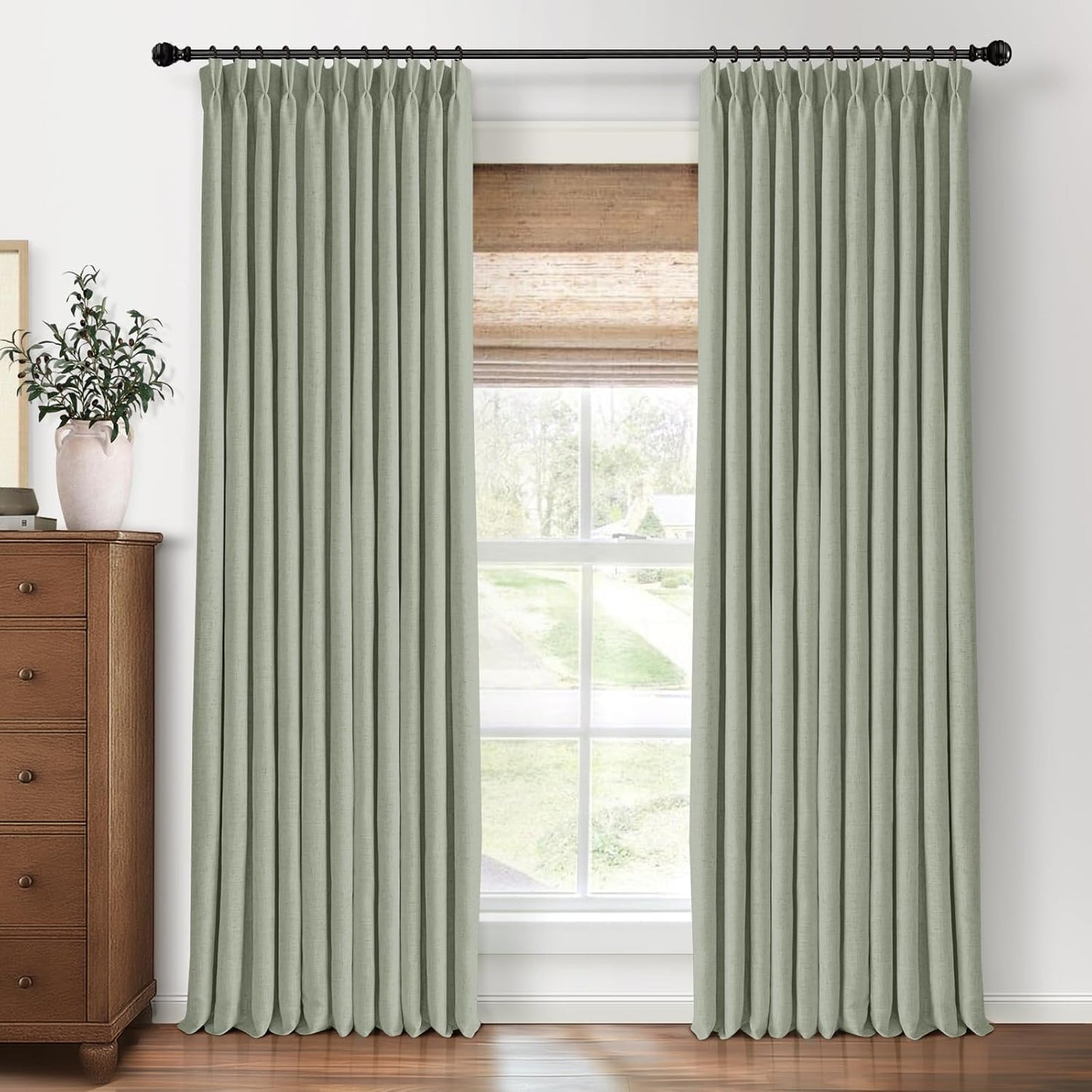 Pinch Pleated Blackout Curtains for Bedroom and Living Room