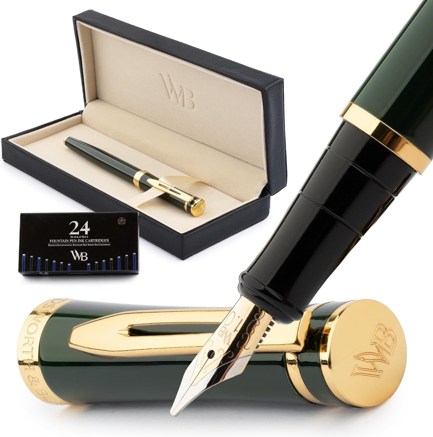 Wordsworth & Black Fountain Pen Set with 18K Gilded Nib