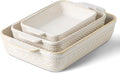 Casserole Dishes for Oven Ceramic Baking Dishes Set of 3 - Durable
