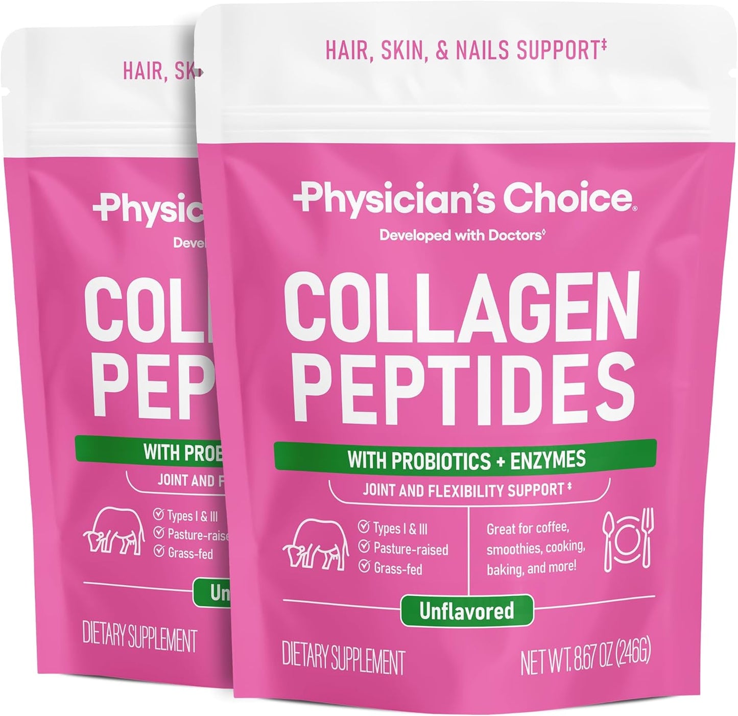 Collagen Peptides Powder for Hair, Skin, Joints & Recovery