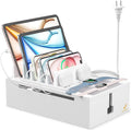 Bamboo Charging Station for Multiple Devices - Organized 10-Port Dock