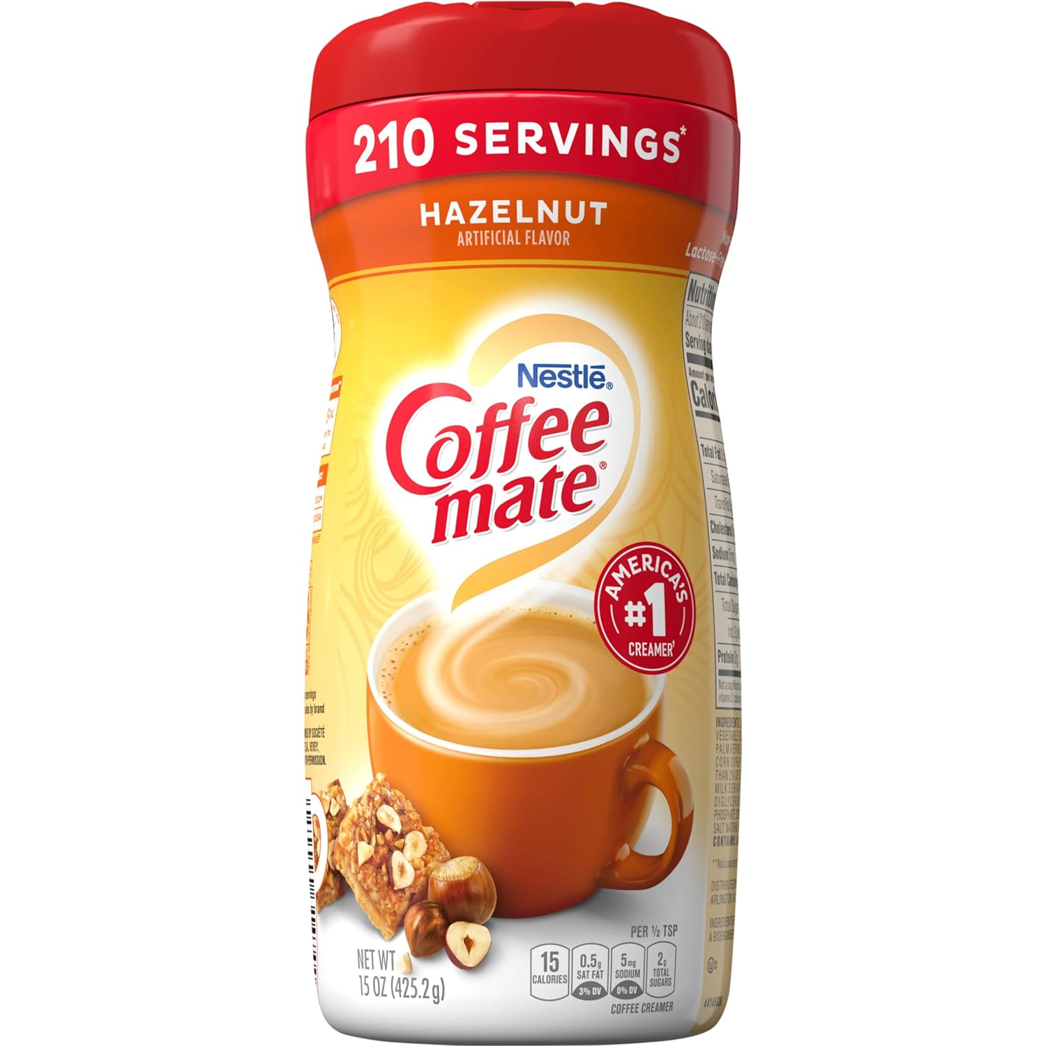 6-Pack Nestle Hazelnut Coffee Creamer 15oz - Rich Flavor Boost