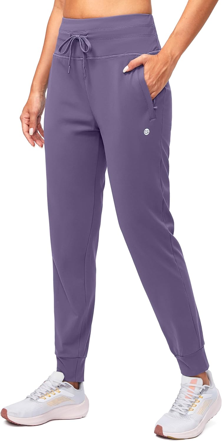Fleece Lined Joggers for Women - High Waisted Thermal Sweatpants