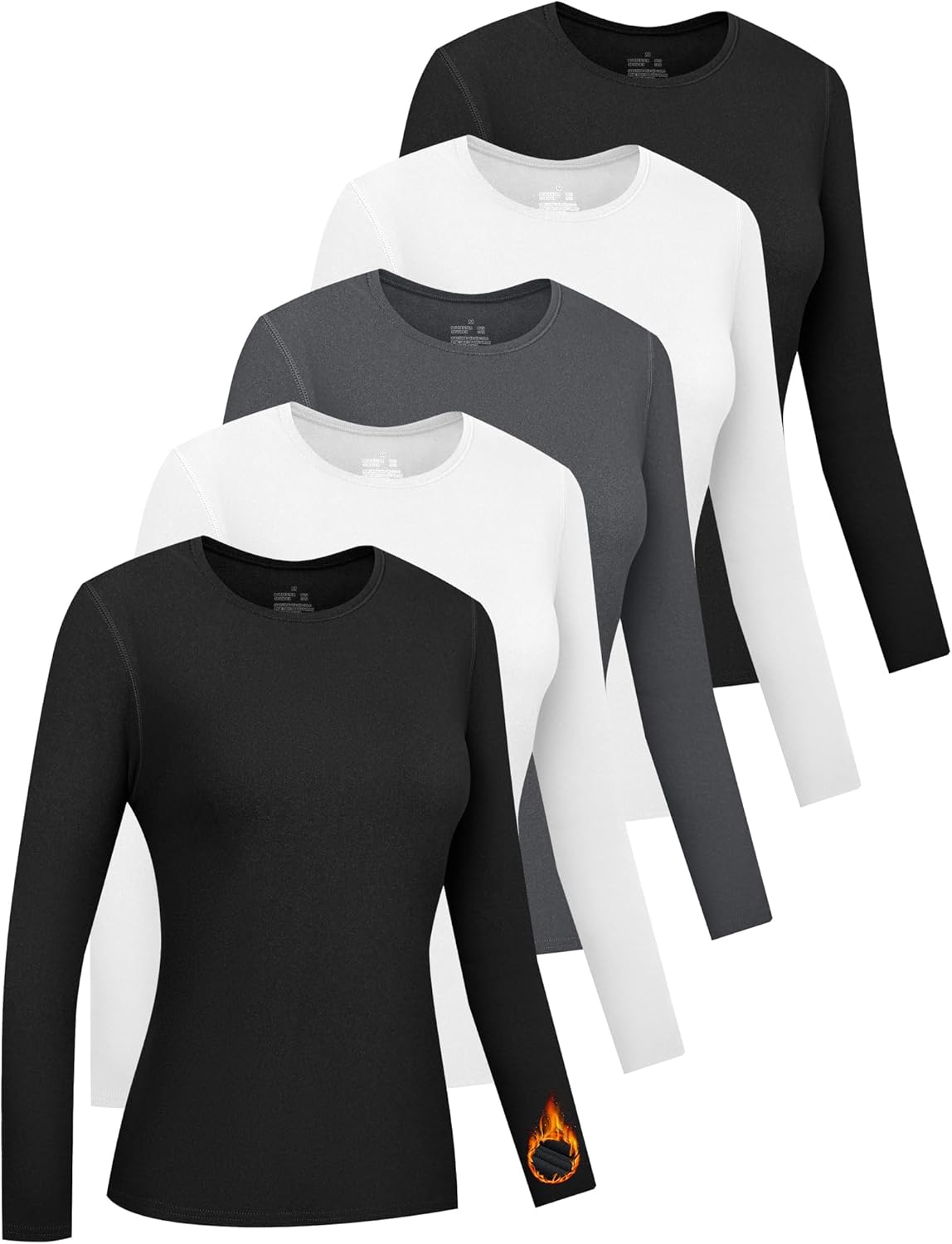 HOPLYNN Womens Long Sleeve Thermal Shirts for Cold Weather