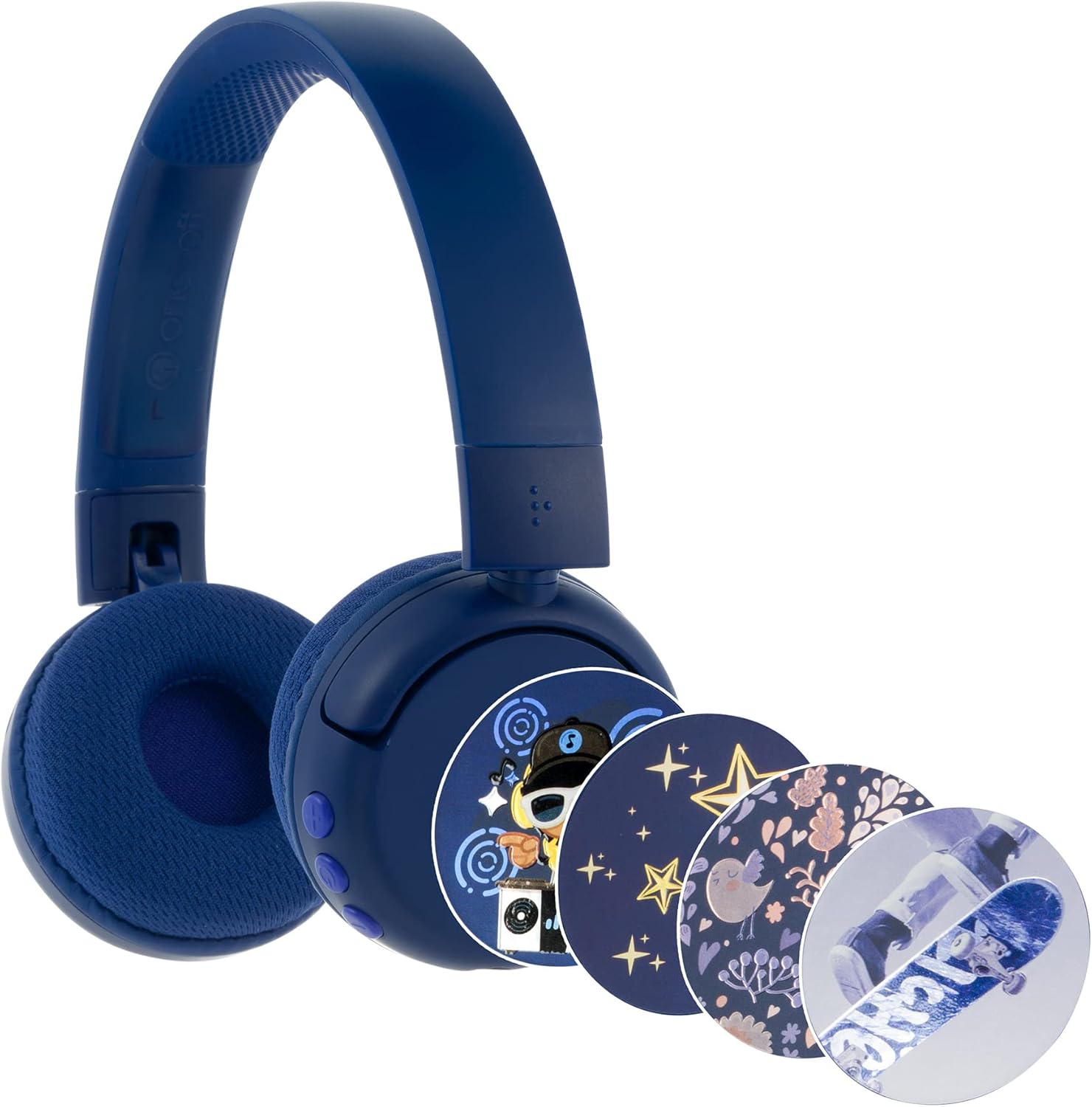 BuddyPhones POP Bluetooth Kids Headphones - SafeAudio, Foldable & Fun!