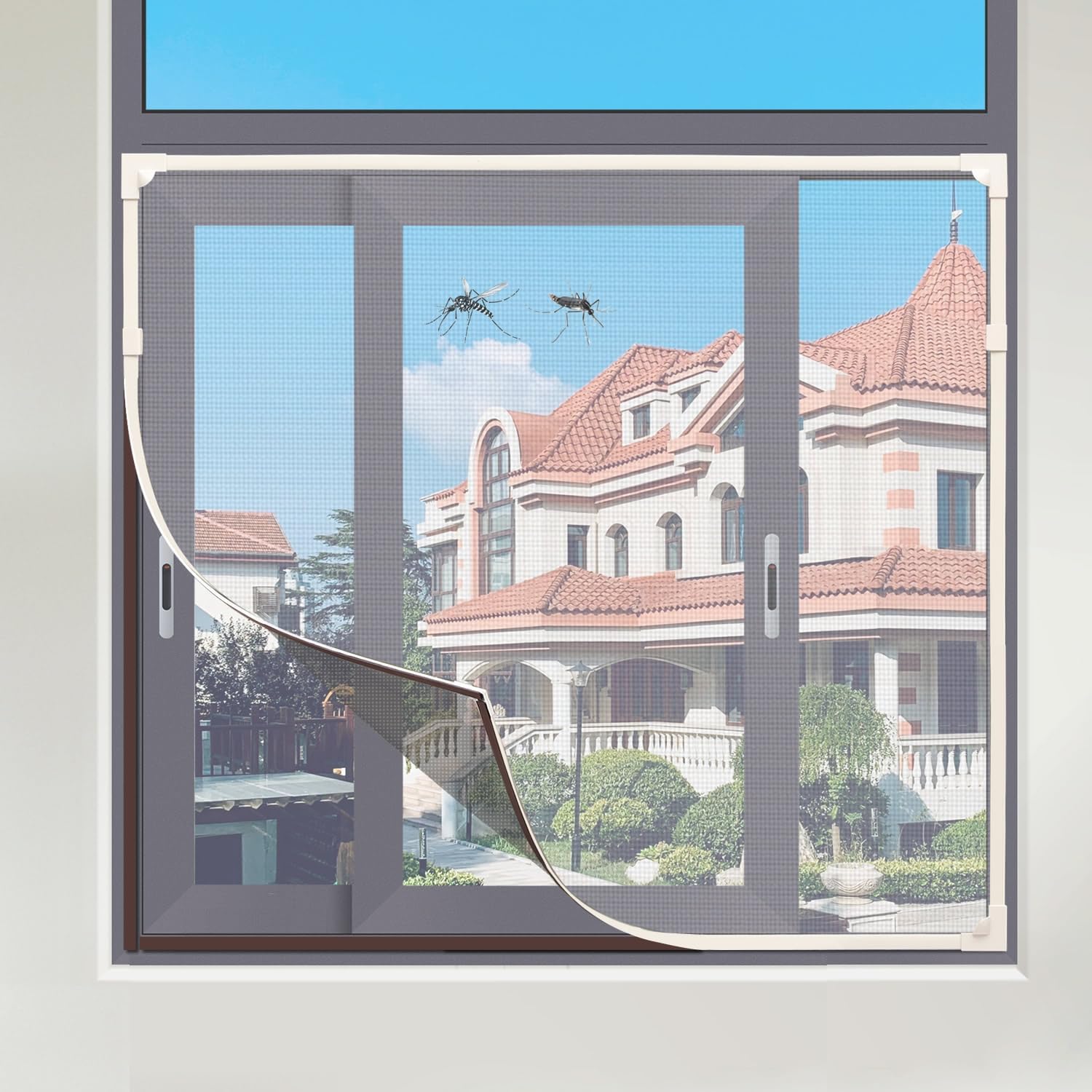 Magnetic Window Screen for House - Adjustable Fiberglass Mesh