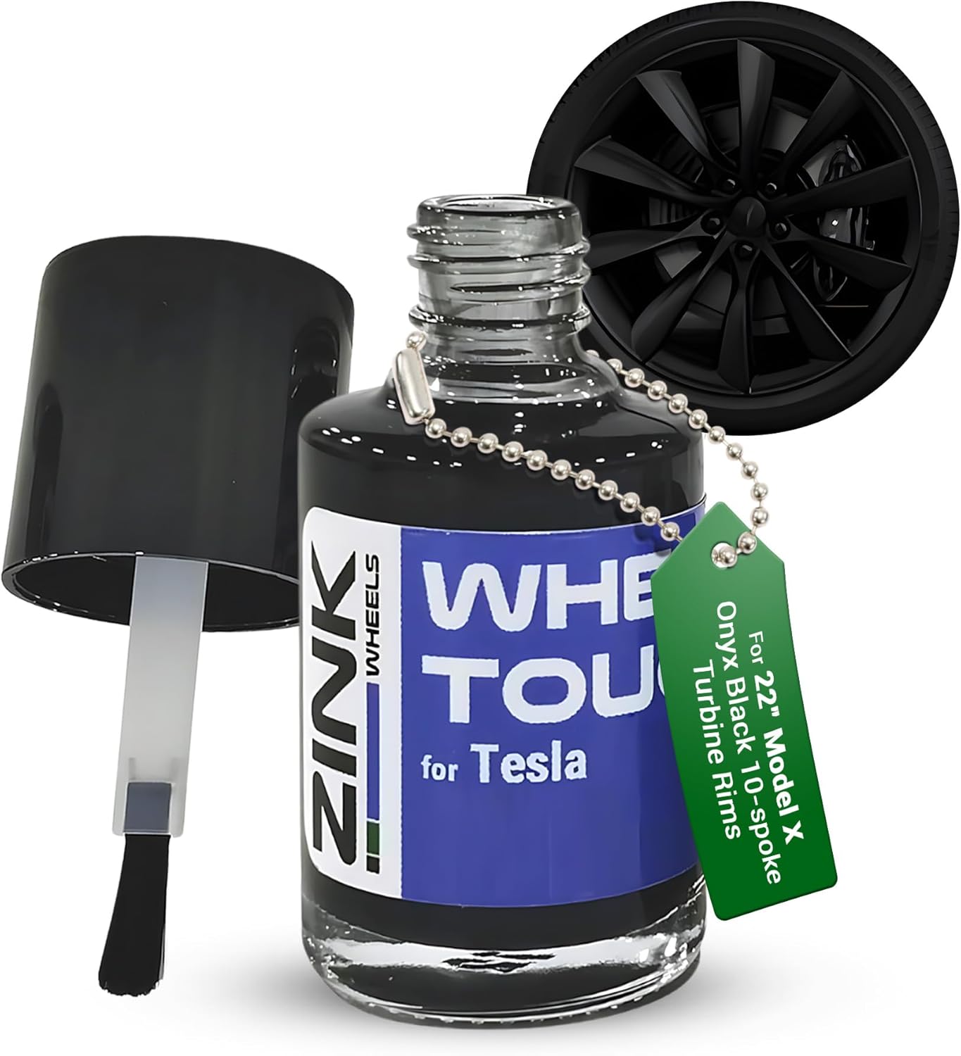 Premium Tesla Wheel Touch Up Paint for Model X Onyx Black Rims