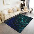 Modern Gradient Grid Rug 5x6'6'' by Homewish - Non Slip & Stylish