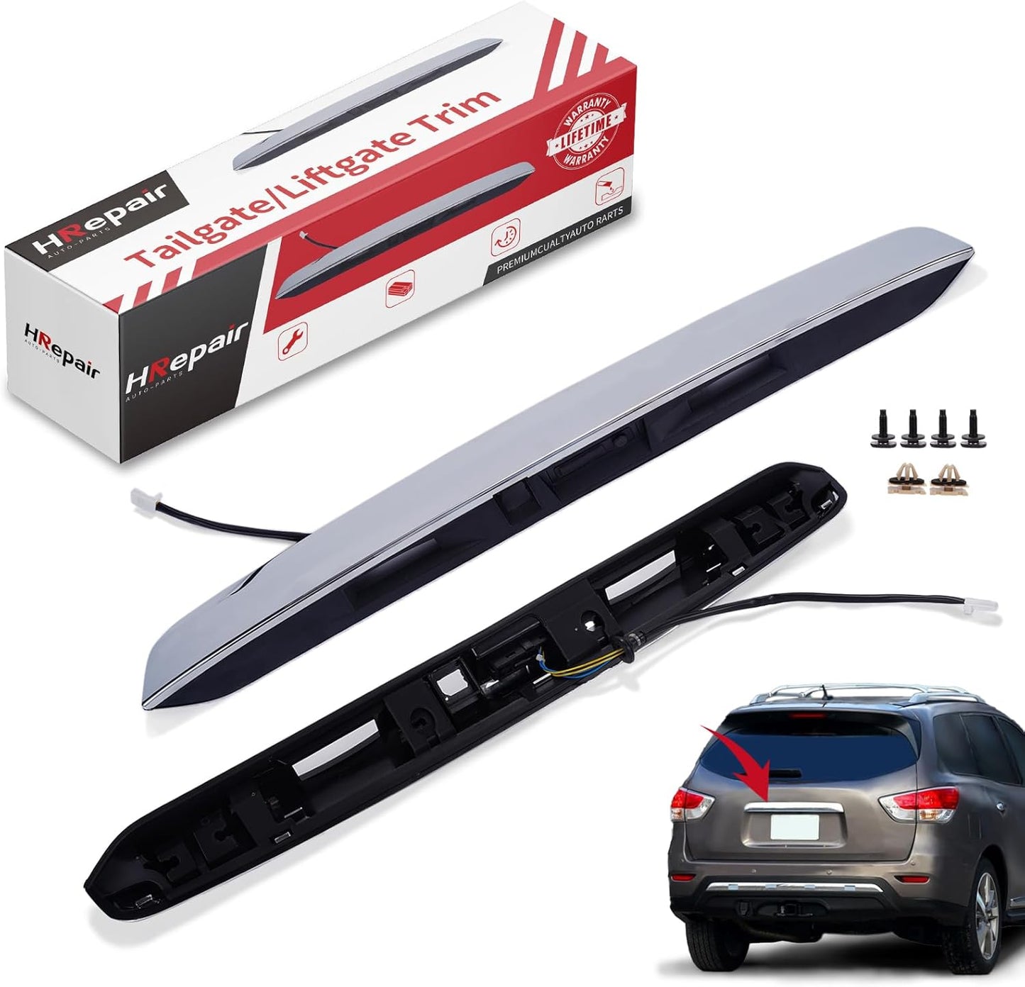 Upgrade Chrome Tailgate Handle Garnish for Nissan Pathfinder