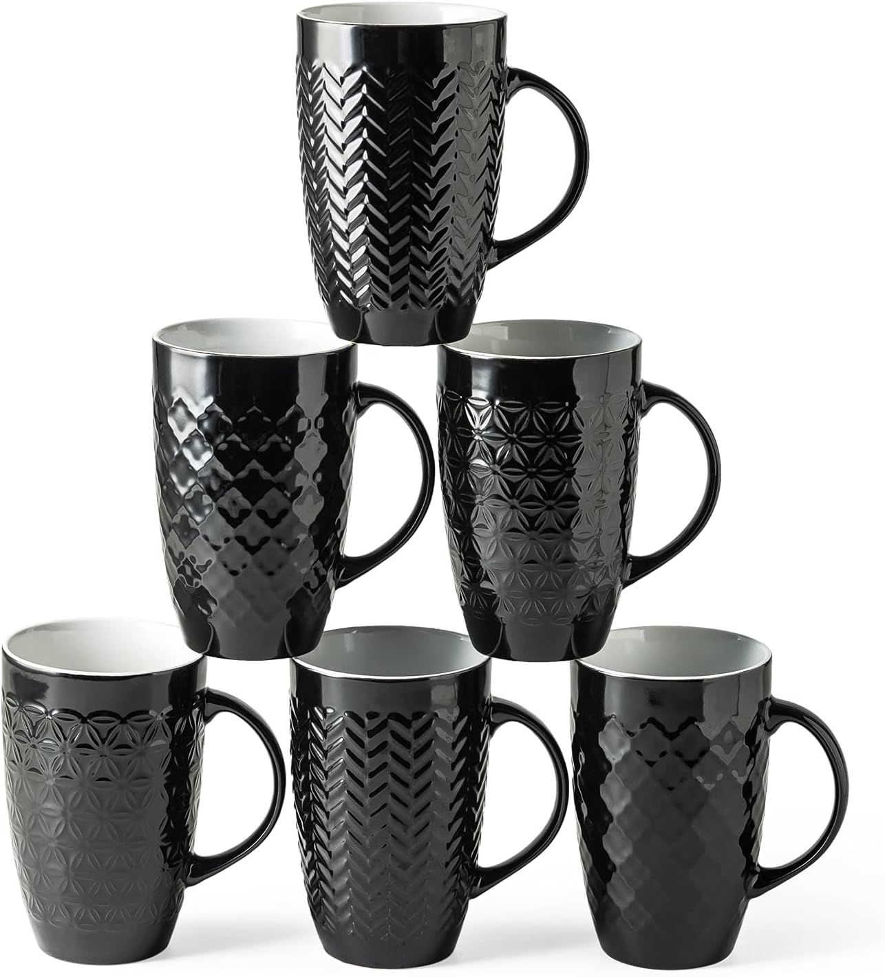 AmorArc Large Coffee Mugs Set of 6, 20oz Ceramic Mugs