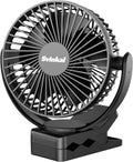 Personal USB Fan 5000mAh Battery Operated 6in - Portable Clip Fan