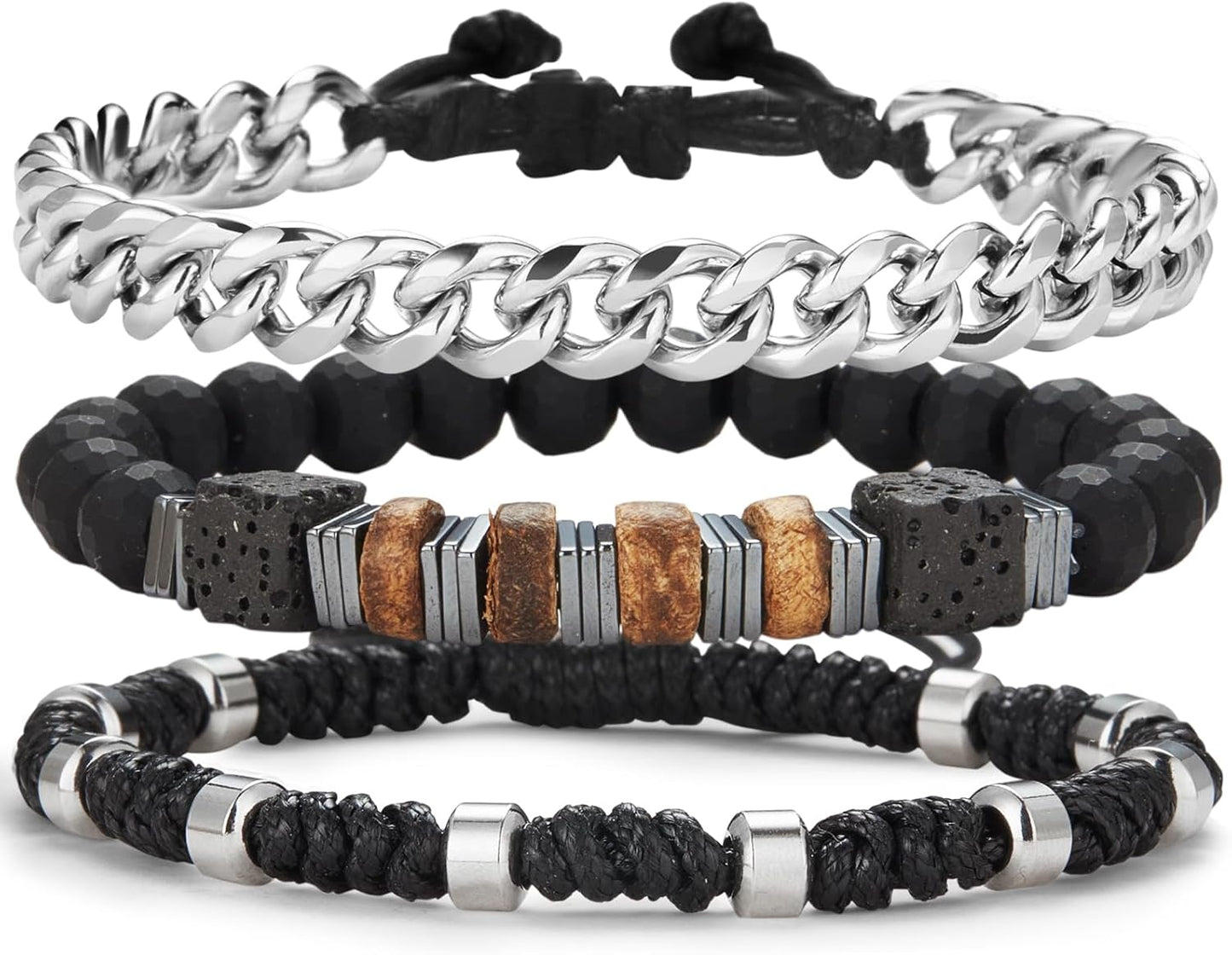 Stylish Handmade Men's Bracelet Set by Dazylleco