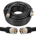 PL259 CB Coax Cable 60ft RG8 UHF Male to Male - Low Loss Long Run