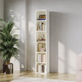 71.5 H Tall Narrow Bookshelf for Modern Living Room Storage