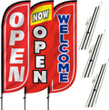 Feather Flag Pole Kit 3-Pack Bundle - Eye-Catching 7ft Store Banners