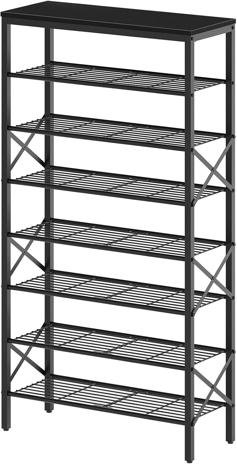 8 Tier Shoe Rack for Large Capacity Storage and Organization