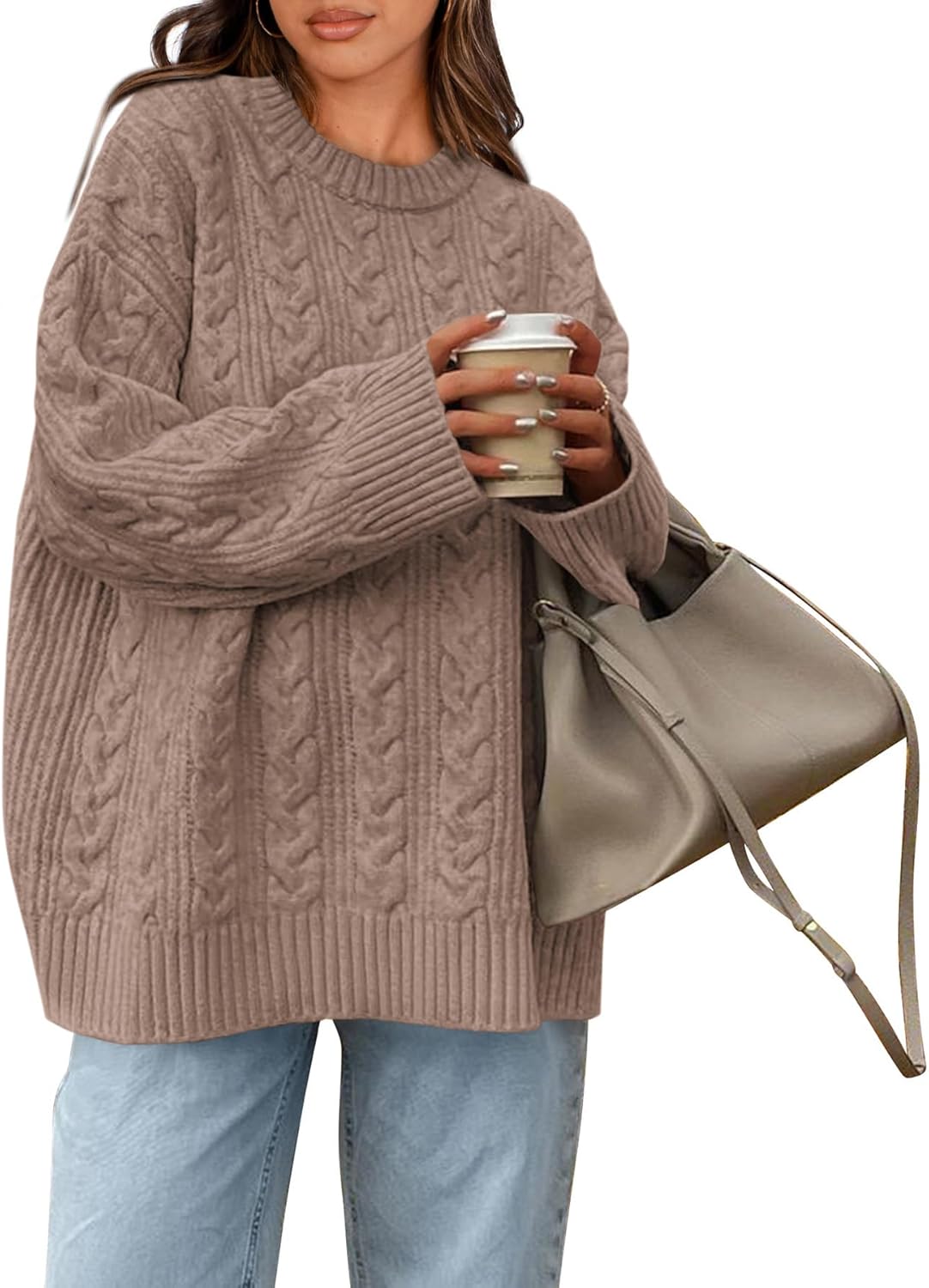 Okiwam Women's Oversized Sweaters for Cozy Fall Fashion