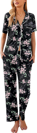 Ekouaer women's cozy sleepwear set with soft fabric and buttons