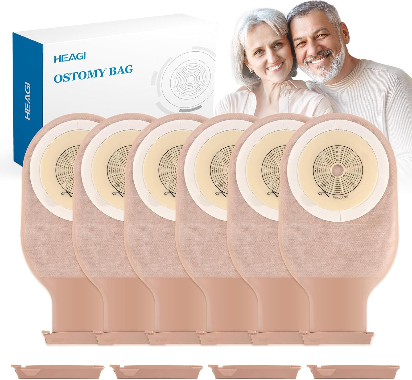 30 Pack Colostomy Bags for Ileostomy Stoma Care Supplies