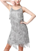 Women Salsa Latin Dance Sequin Tassel Flapper Dress