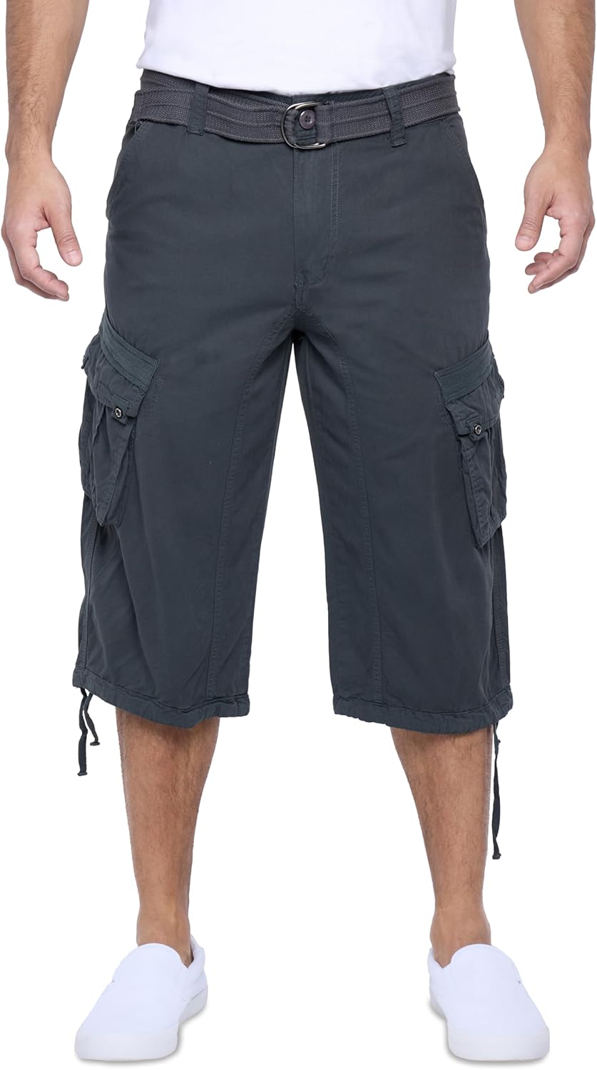 X RAY Men's Cargo Shorts for Comfort and Durability Below Knee