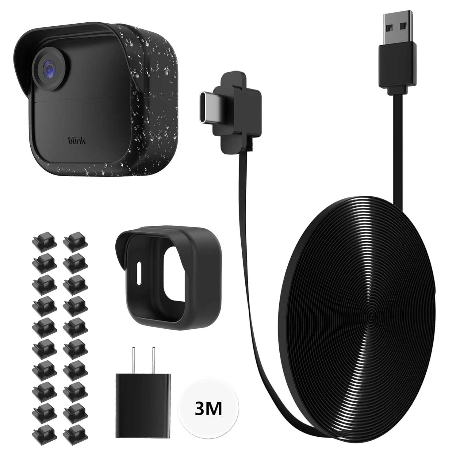 Blink Outdoor Camera Charger: 26ft Weatherproof Cable
