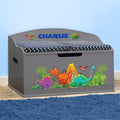 DIBSIES Personalized Creative Wonders Toy Box, Dinosaurs - Soft-Close