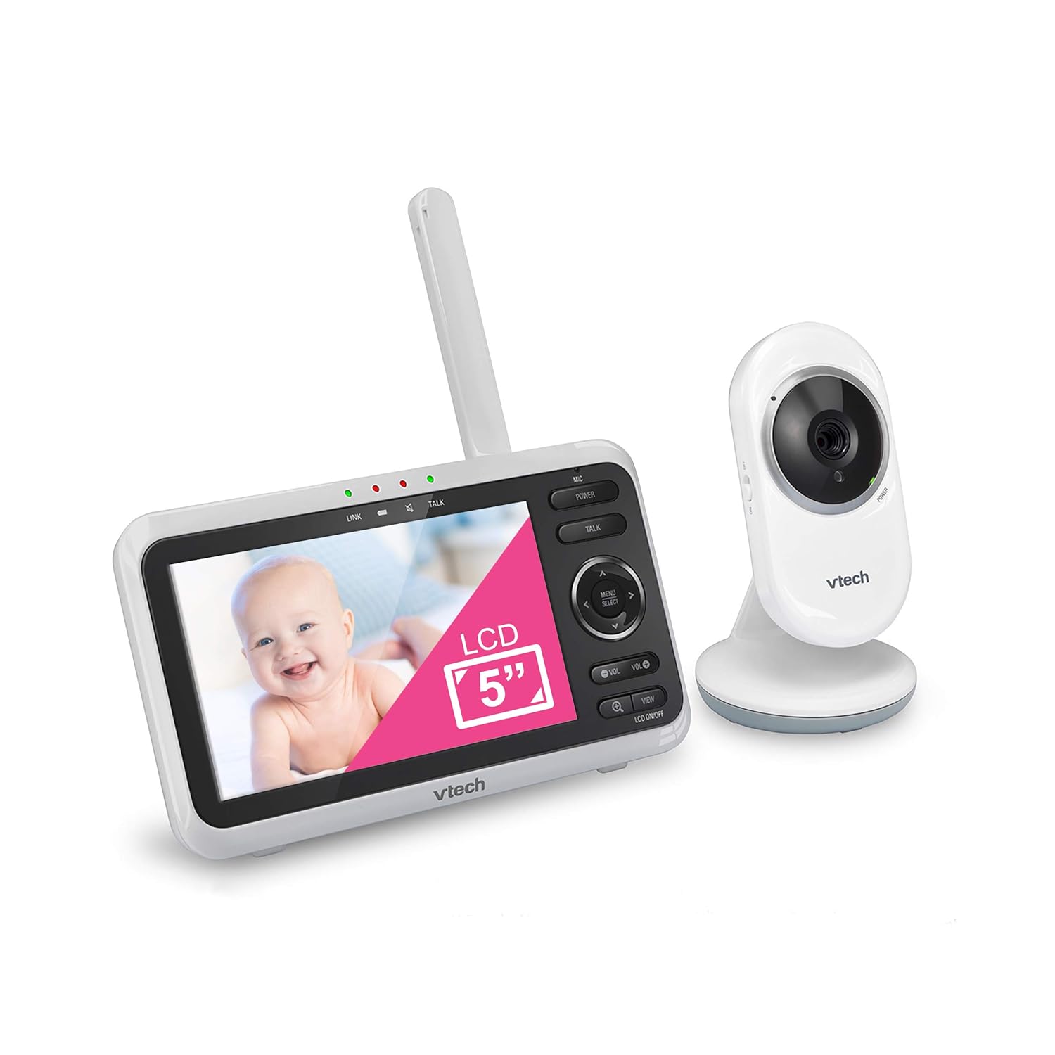 VTech VM350 Baby Monitor: Long Range, Night Vision, 2-Way Talk
