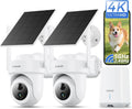 4K Security Cameras Wireless Outdoor 2-Cam Kit - Solar, 4K Color Night