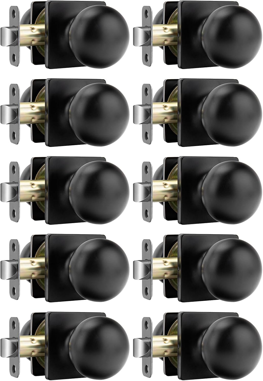 Elegant Matte Black Passage Door Knobs for Home Interiors