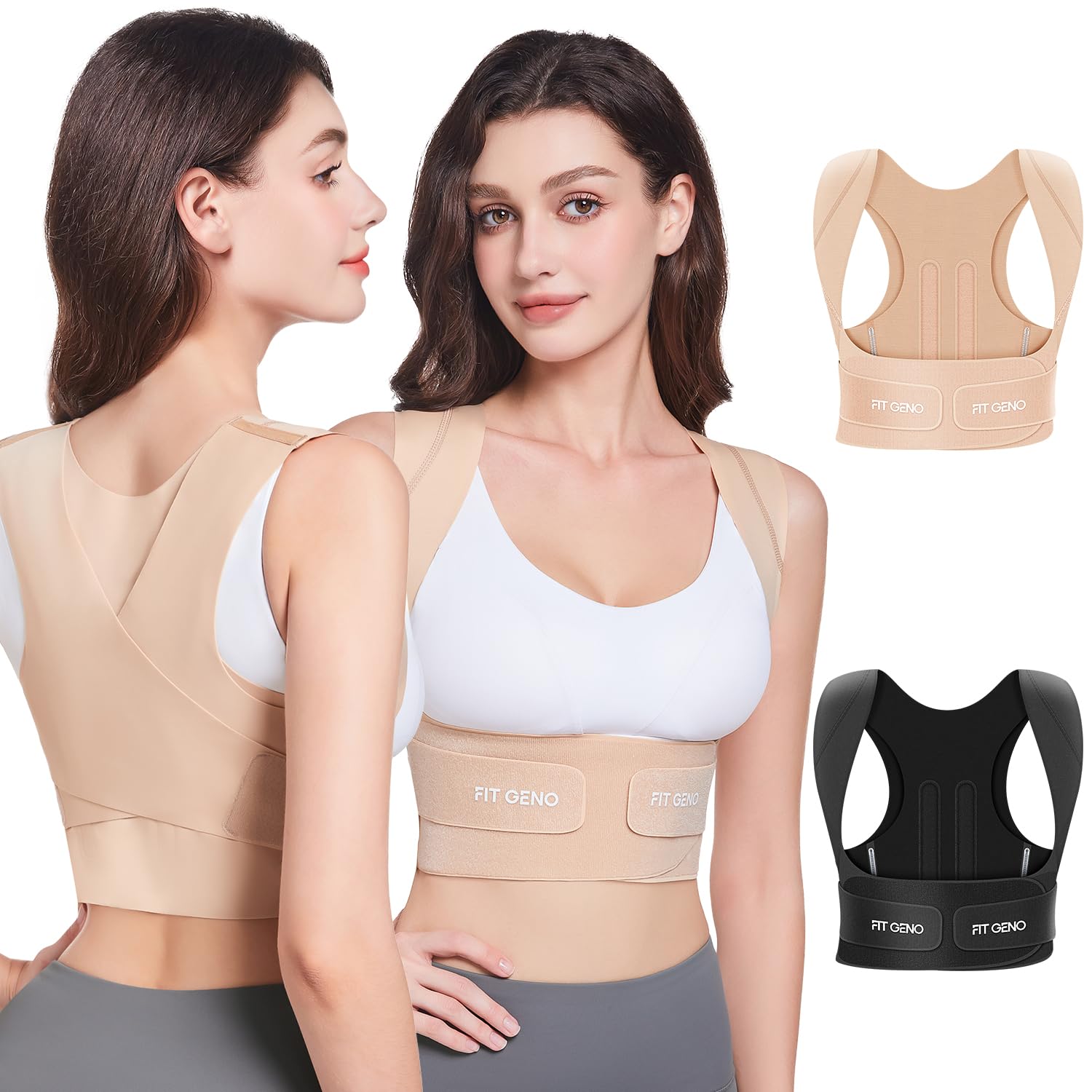 Fit Geno Posture Corrector for Women - Invisible Back Brace