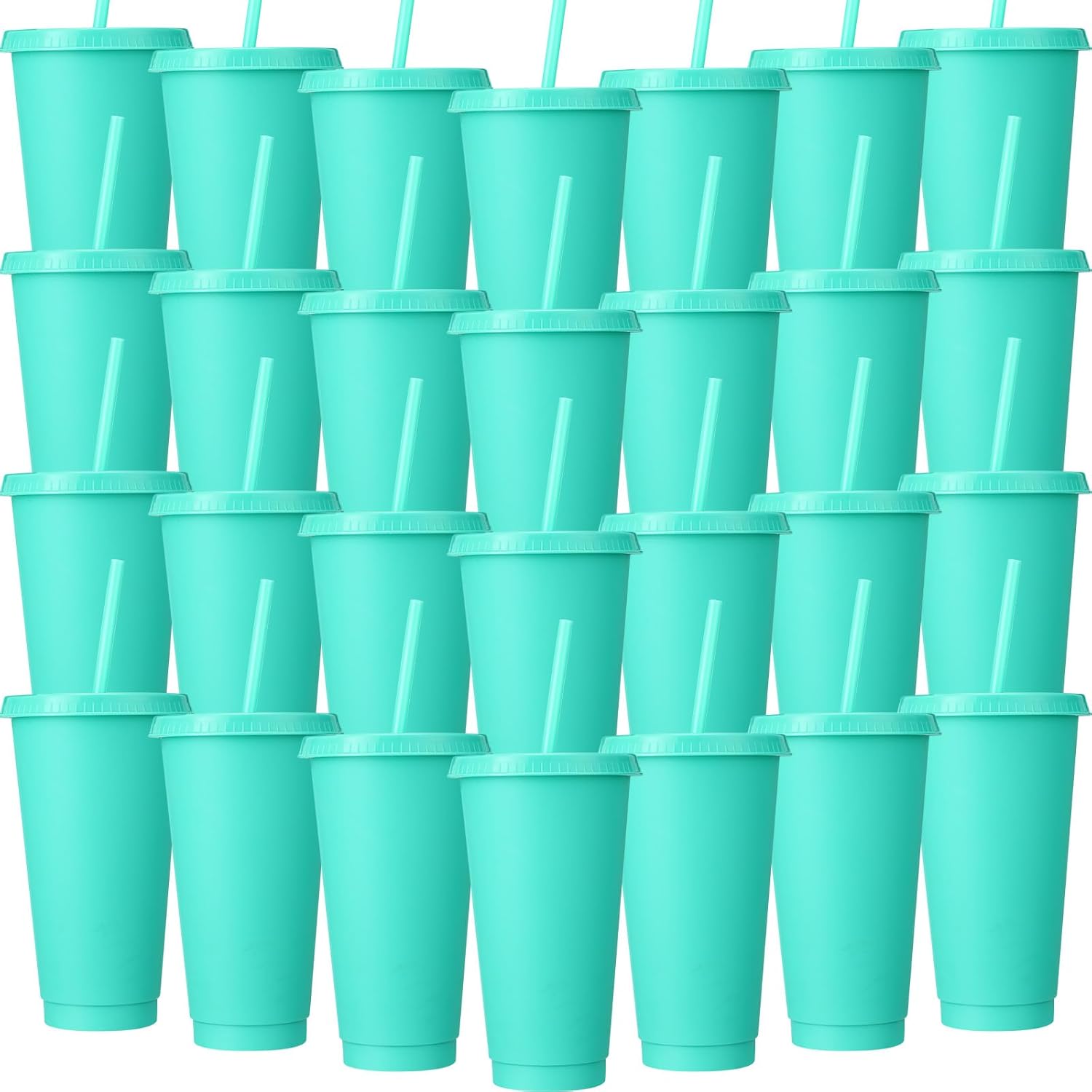60 Pack Tumbler with Straw and Lid for Parties and Events
