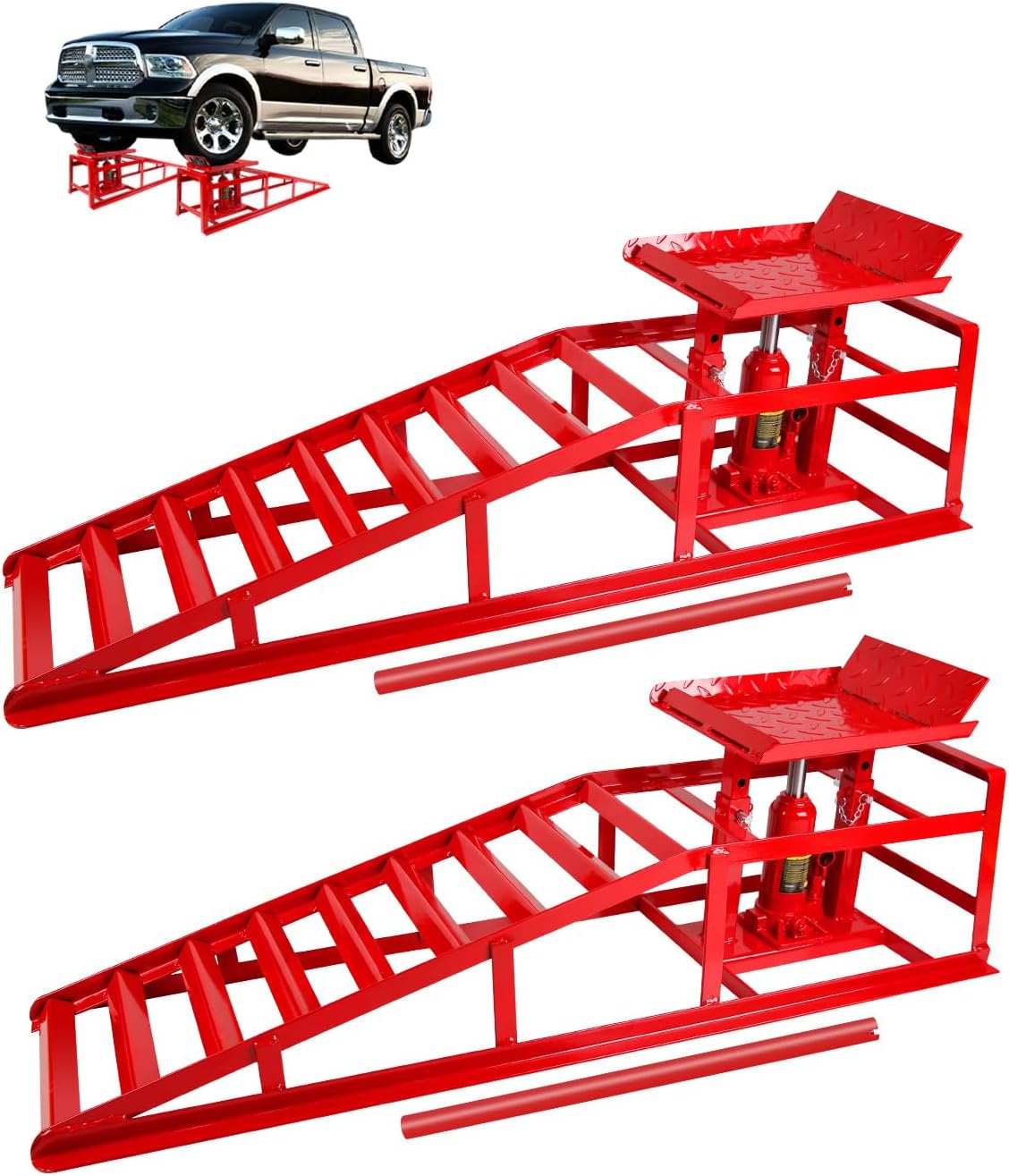 Heavy-Duty Hydraulic Car Ramps with 5T Capacity for Vehicles