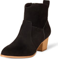 Womens Western Ankle Boots with Stacked Heel - Comfortable
