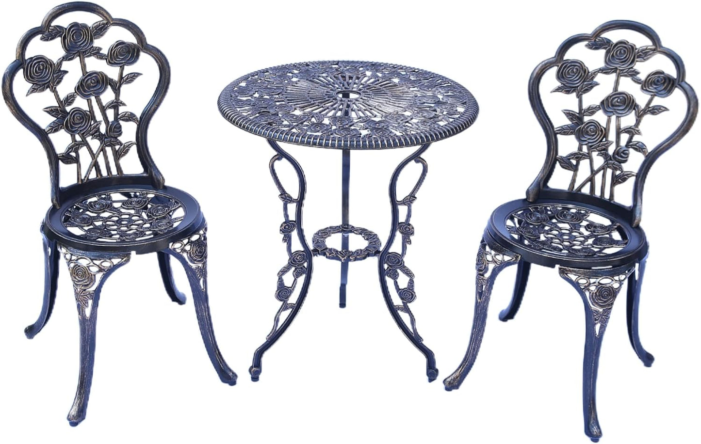 KAILI Outdoor Furniture Bistro Set with Rose Pattern for Patio