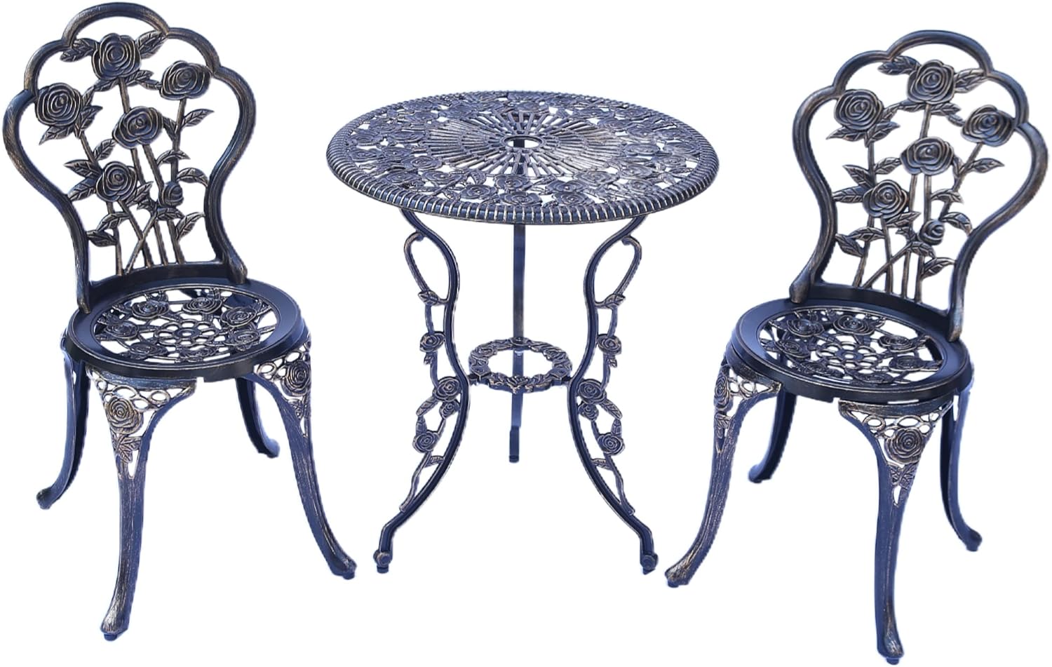 KAILI Outdoor Furniture Bistro Set with Rose Pattern for Patio