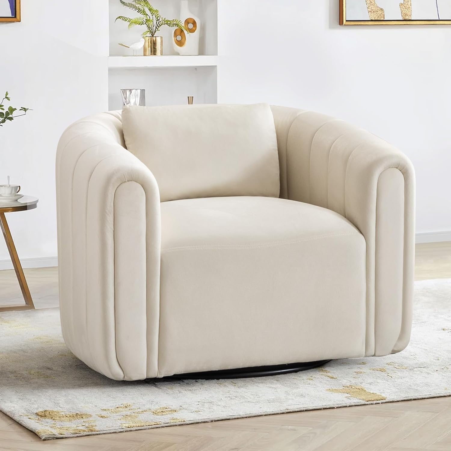 Plush Swivel Barrel Chair for Ultimate Comfort