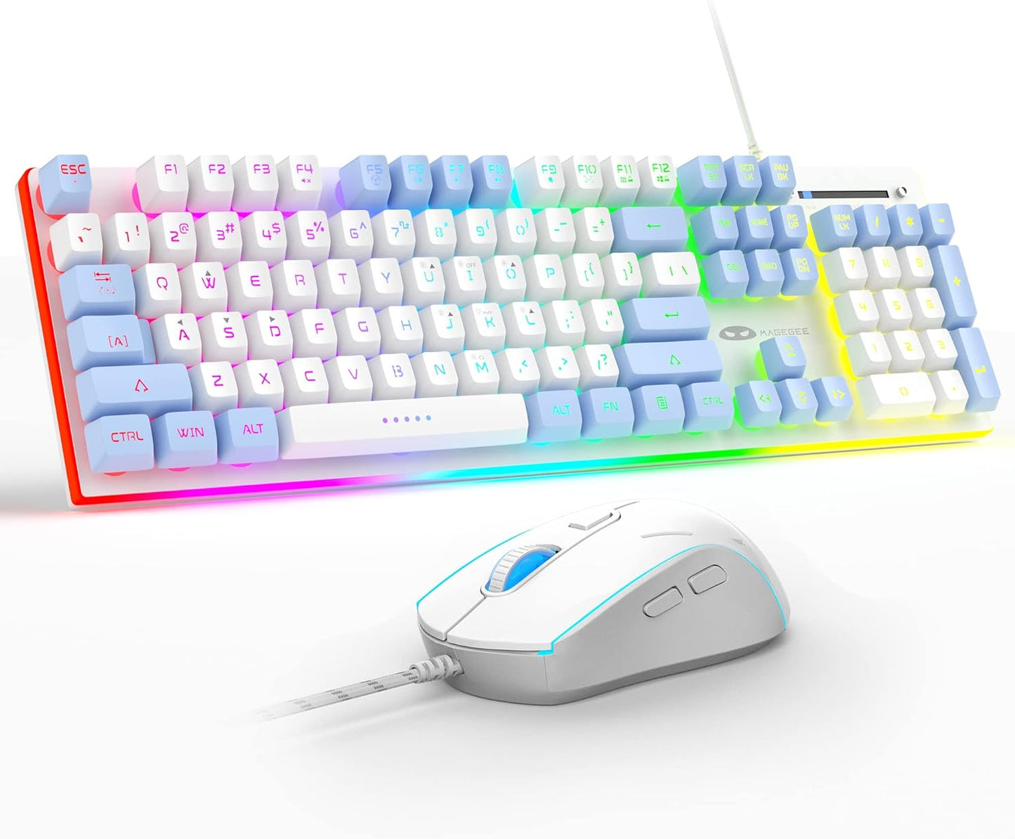 RGB Backlit Gaming Keyboard Combo - Anti-Ghosting Metal Panel