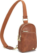 RFID Blocking Sling Bag for Women 1.9L - Leather Crossbody Fanny Pack