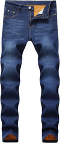 Fleece Lined Skinny Winter Slim Fit Jeans for Men - Warmth & Style