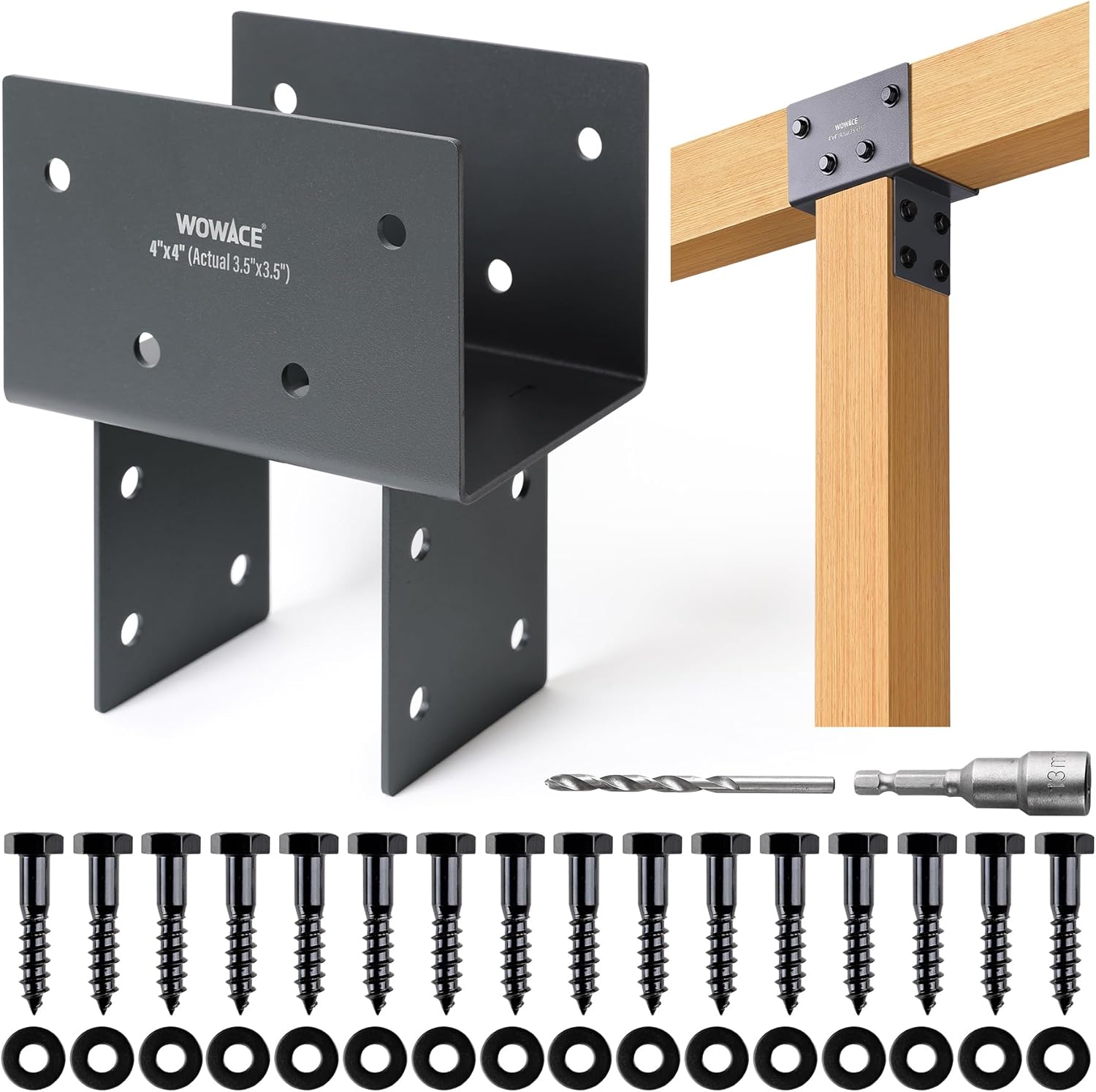Heavy Duty Stainless Steel Post Cap Tie Bracket for Wood Beams