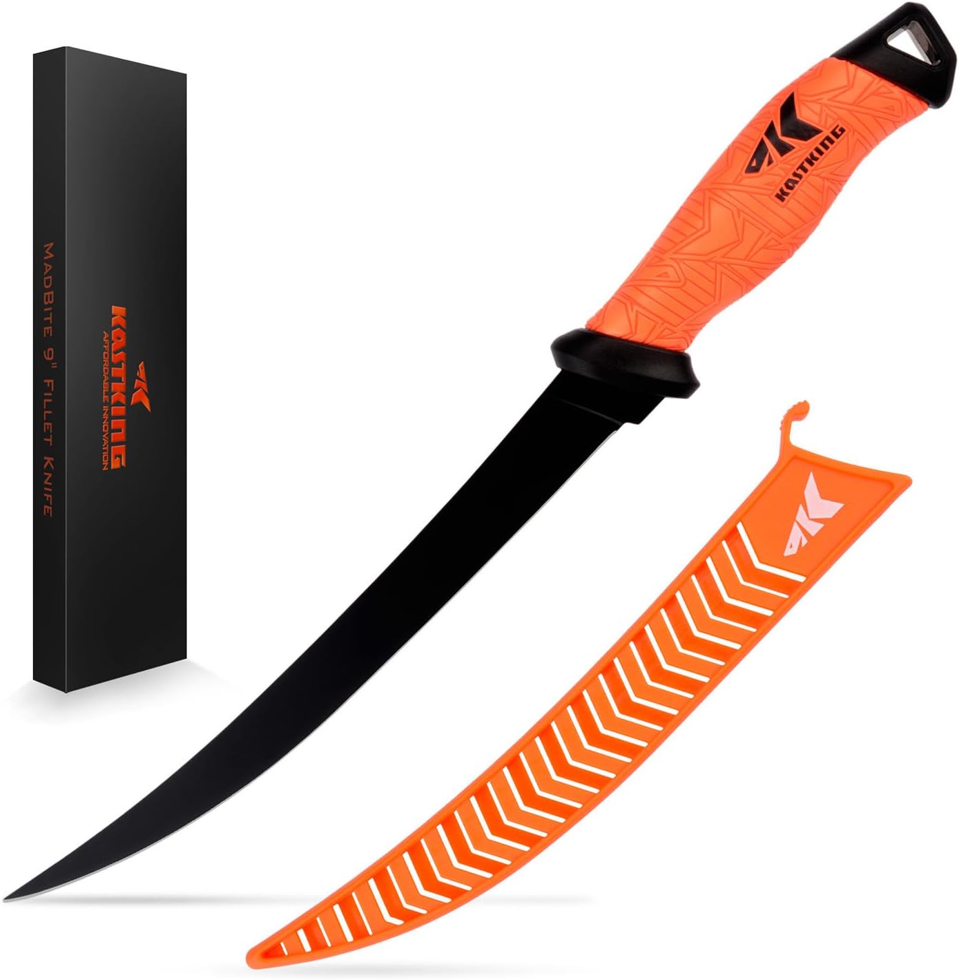 KastKing Professional Fillet & Bait Knife Set - German Stainless Steel Blades, Non-Slip Handles