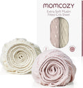 Muslin Standard Fitted Crib Sheets 52x28 2 Pack - Durable Soft Cotton