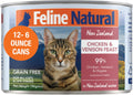 Feline Natural Chicken & Venison Canned Catfood - High Meat, Grain