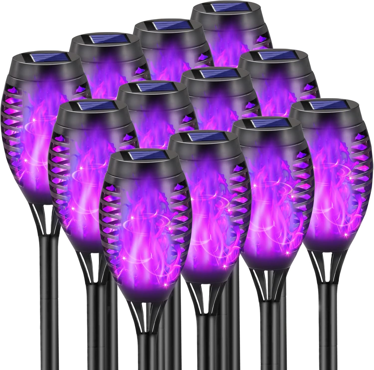 COCOMOX Halloween Decorations Outdoor Solar Torch Lights
