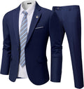 Slim Fit Men's 2-Piece One Button Suit with Tie - Modern Cut