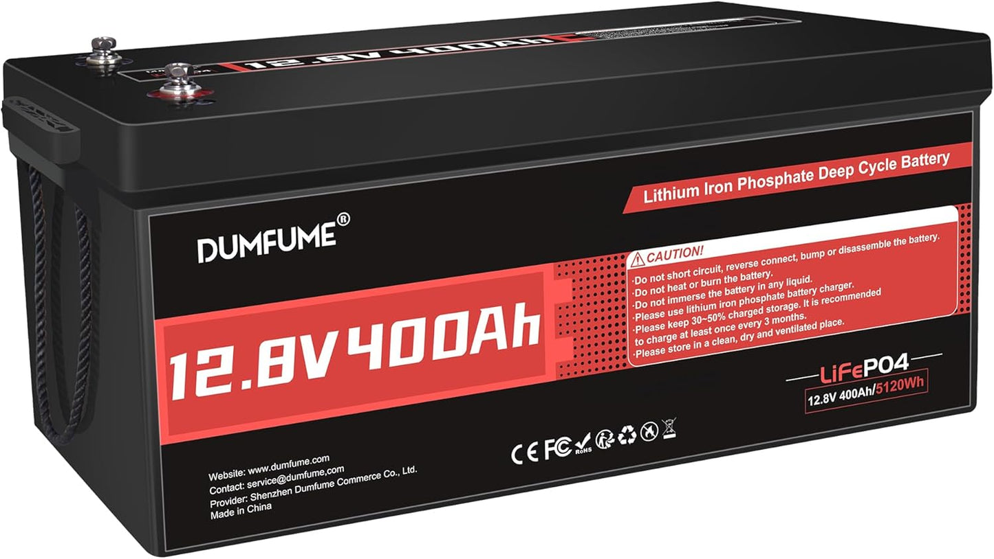 12V 400Ah LiFePO4 Lithium Battery for RV and Off-Grid Use