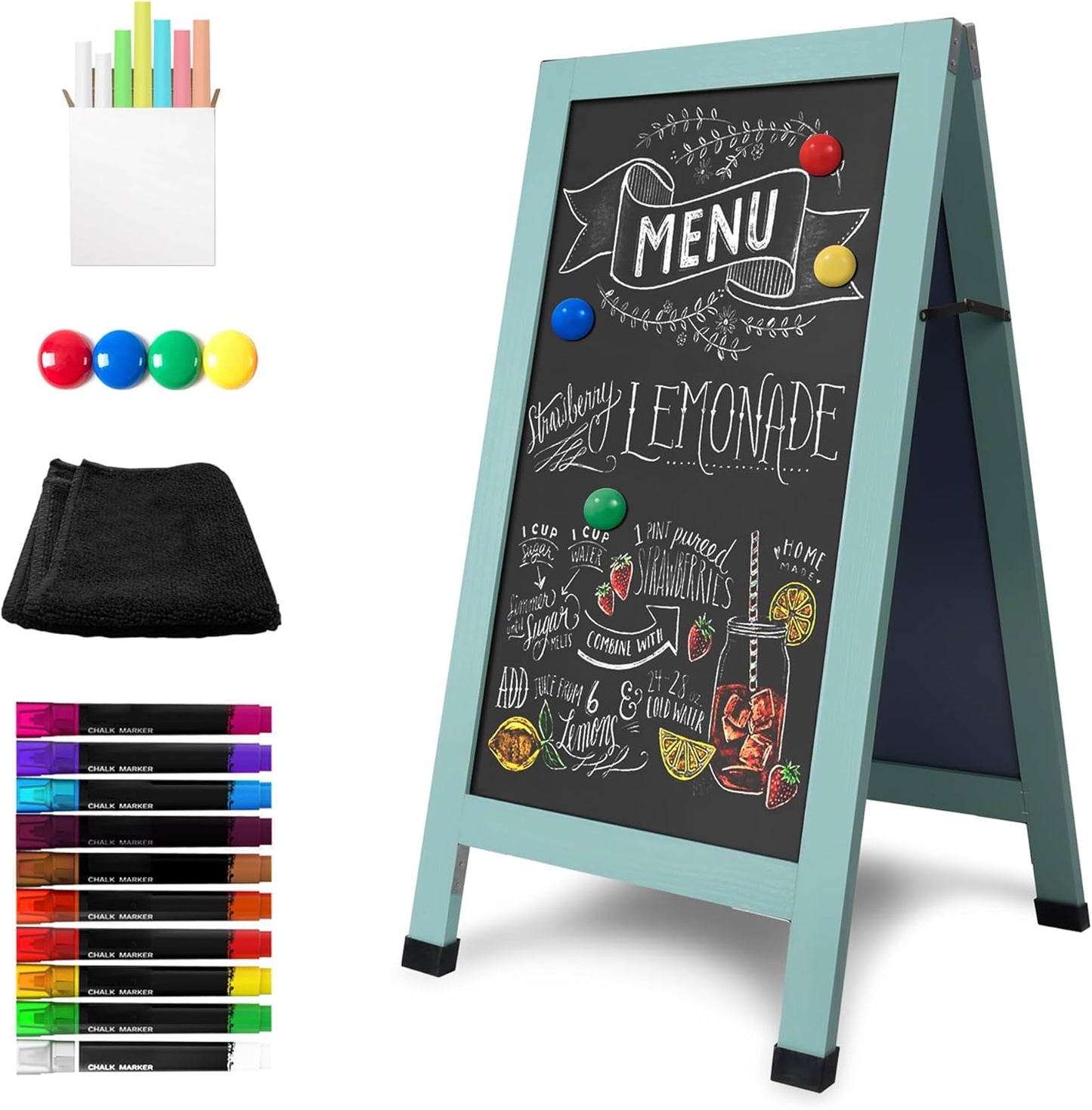 SELEAD Magnetic A-Frame Chalkboard Sign for Outdoor Use