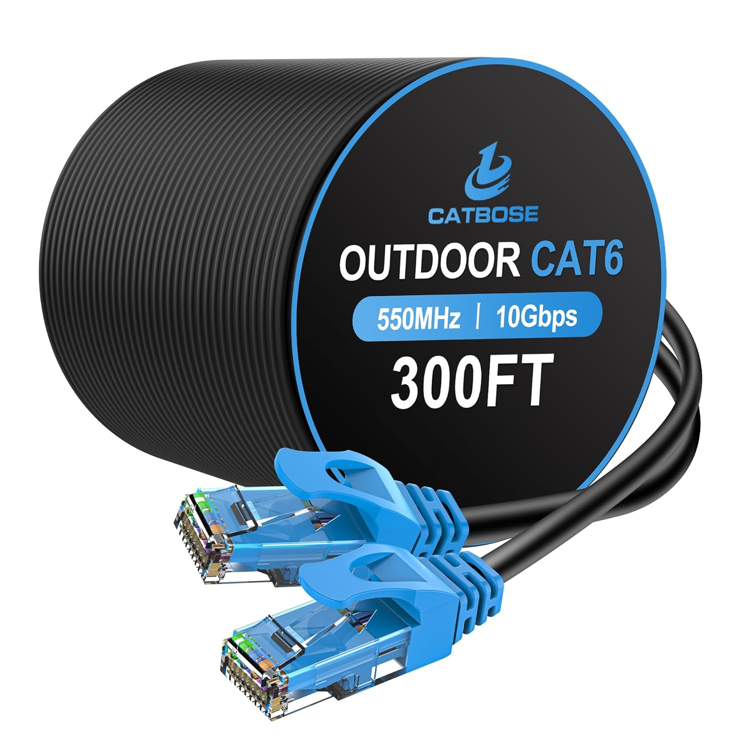 300FT Outdoor Cat6 Ethernet Cable for Reliable Internet Connection